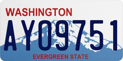 WA license plate AYO9751