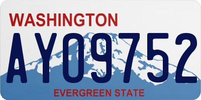 WA license plate AYO9752