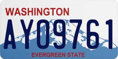 WA license plate AYO9761