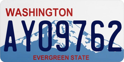WA license plate AYO9762
