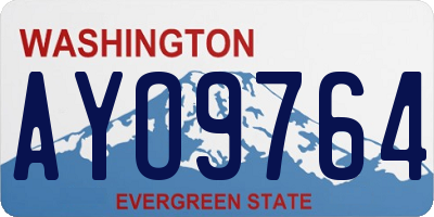 WA license plate AYO9764