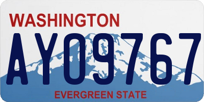 WA license plate AYO9767