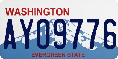 WA license plate AYO9776