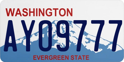 WA license plate AYO9777