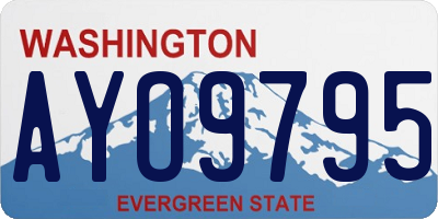 WA license plate AYO9795