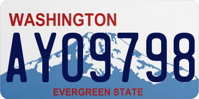 WA license plate AYO9798