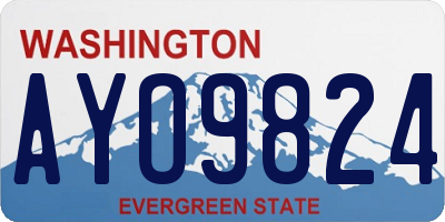 WA license plate AYO9824