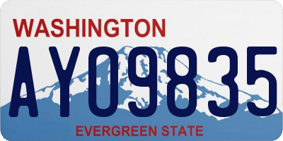 WA license plate AYO9835