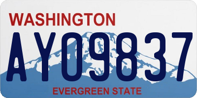 WA license plate AYO9837
