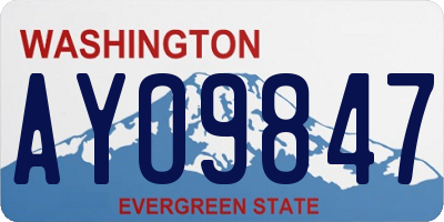 WA license plate AYO9847