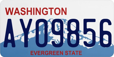 WA license plate AYO9856