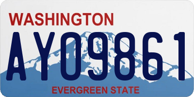 WA license plate AYO9861