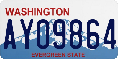 WA license plate AYO9864