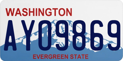 WA license plate AYO9869