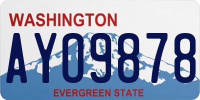 WA license plate AYO9878