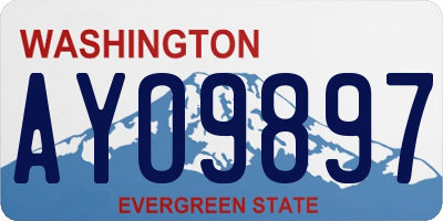 WA license plate AYO9897