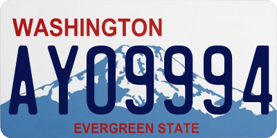 WA license plate AYO9994