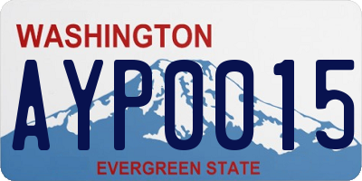 WA license plate AYP0015