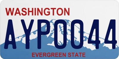 WA license plate AYP0044