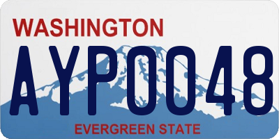 WA license plate AYP0048