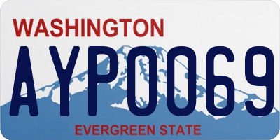 WA license plate AYP0069