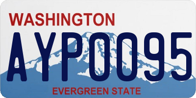 WA license plate AYP0095