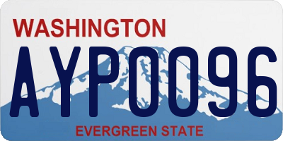 WA license plate AYP0096