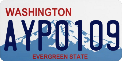 WA license plate AYP0109