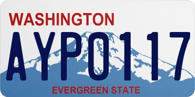 WA license plate AYP0117