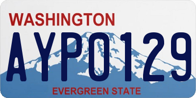 WA license plate AYP0129