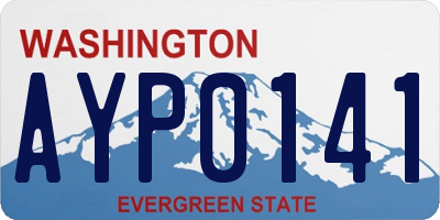 WA license plate AYP0141