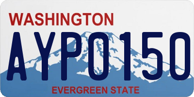 WA license plate AYP0150