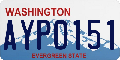 WA license plate AYP0151