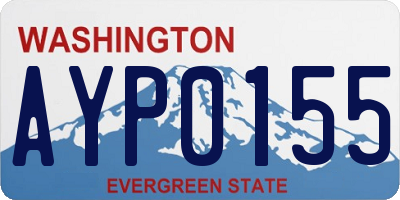 WA license plate AYP0155