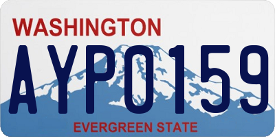 WA license plate AYP0159