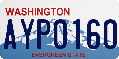 WA license plate AYP0160