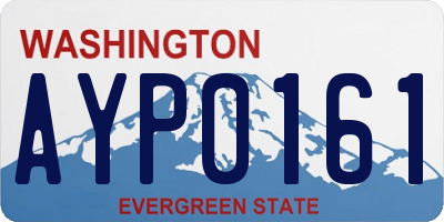 WA license plate AYP0161