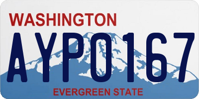 WA license plate AYP0167
