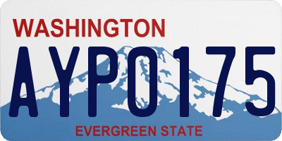 WA license plate AYP0175
