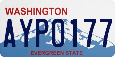 WA license plate AYP0177