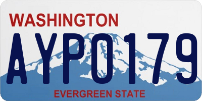 WA license plate AYP0179