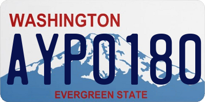 WA license plate AYP0180