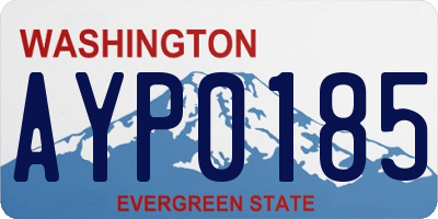 WA license plate AYP0185