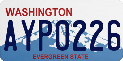 WA license plate AYP0226