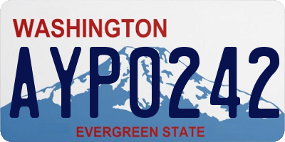 WA license plate AYP0242
