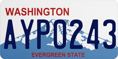 WA license plate AYP0243