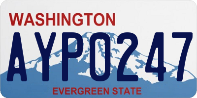 WA license plate AYP0247