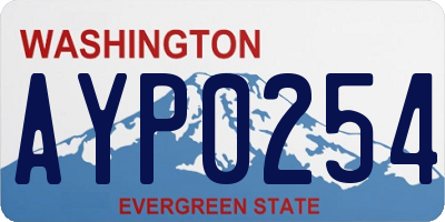 WA license plate AYP0254