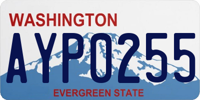 WA license plate AYP0255