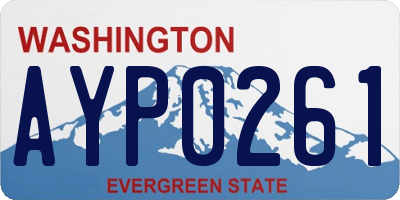 WA license plate AYP0261